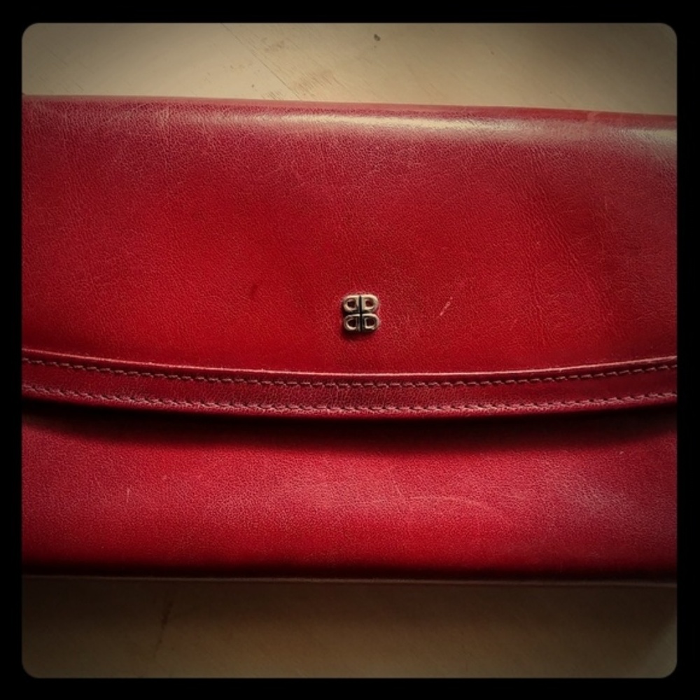 Bosca red leather wallet